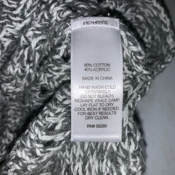 Express Marled Crewneck Open Cable Knit Sweater - Picture 6 of 6